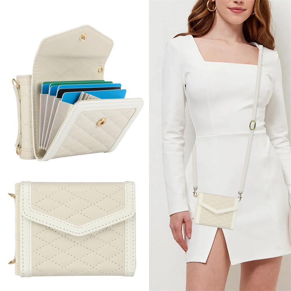 Crossbody Lanyard Leather Case for Samsung Galaxy Z Flip 6 5 4 3 Flip6 Flip5 Wallet Card Slot Holder Shockproof Phone Bags Cover