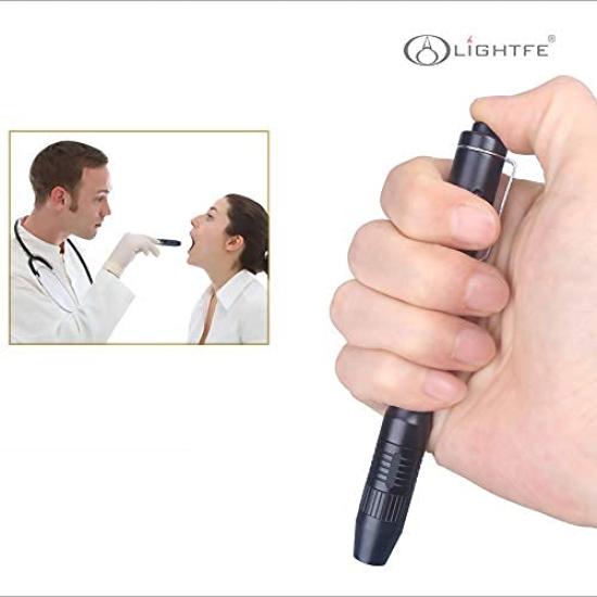 LIGHTFE D12 Mini Portable Zoomable Focus Compatible with White Light Penlight, Flashlight, Torch, Multi-Function Light, Long-Life Illumination,