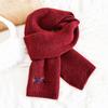 Korean Style Thickened Winter Puppy Embroidery Scarf - Warm, Versatile, Windproof Shawl for Women