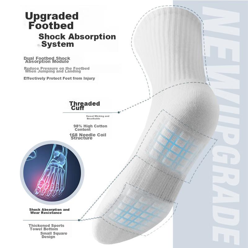 4-Pair Set Basketball Socks, Sports Socks, Autumn And Winter Breathable Shock-Absorbing Mid-Calf Training Socks, Running Socks
