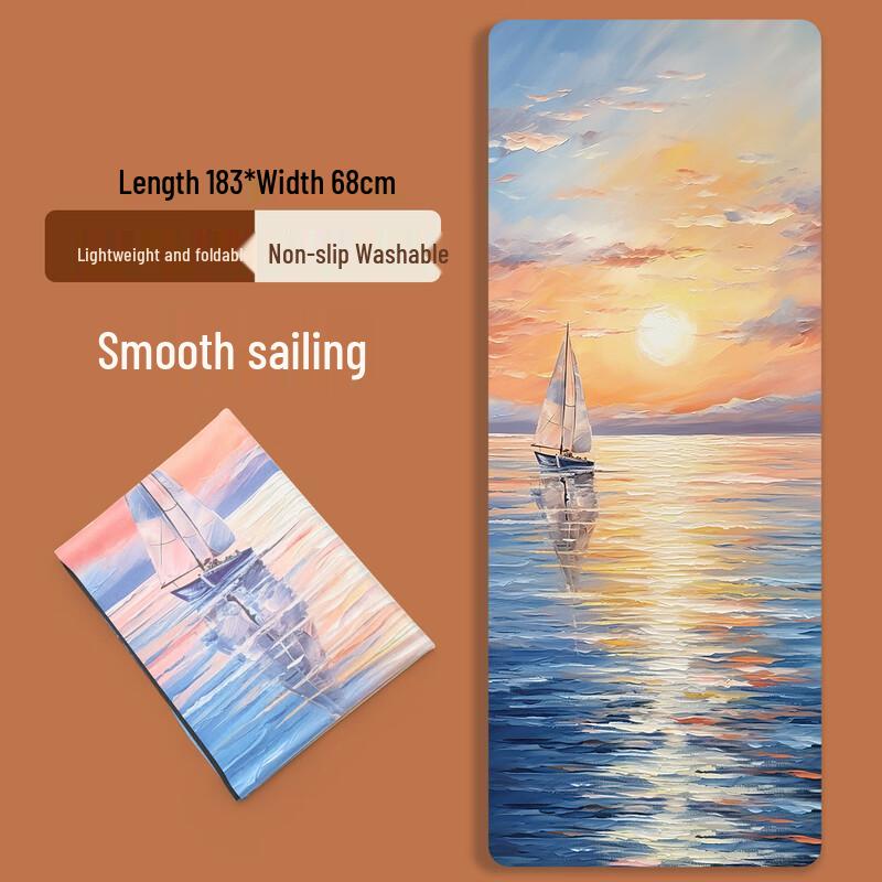 Sanfan Suede Foldable Travel Yoga Mat