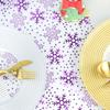 Household Snowflake Pattern Christmas Foil Table Runner Glitter Organza Tablecloth Translucent Rustic Tables Cover Banquet