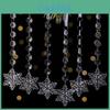 Christmas Acrylic Snowflake Tree Ornaments Set With Transparent Ice Cones For Holiday Decor