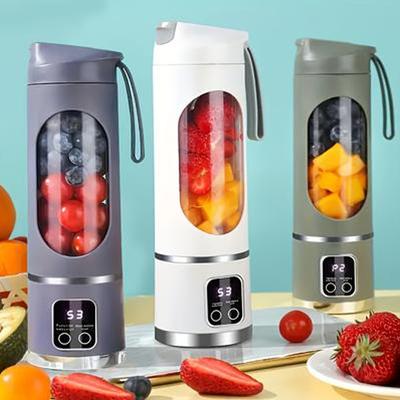 USB Wiederaufladbarer Tragbarer Entsafter Mini Mixer mit 10 Klingen Digitalanzeige Drei Modi Leicht zu Reinigen