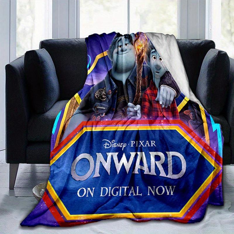 1pc, Disney Pixar Onward Merchandise: Blue Home Decor Blanket Perfect for Couch, Bedroom, Living Room, Travel, Camping