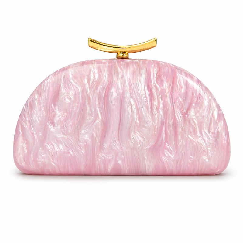 

Wedding Shoulder Shell Shape Acrylic Fashion New Crossbody Bag Handbag Evening Party Clutch Bags Women 2026 Luxury Brand Casual 22.5x6x14cm розовый