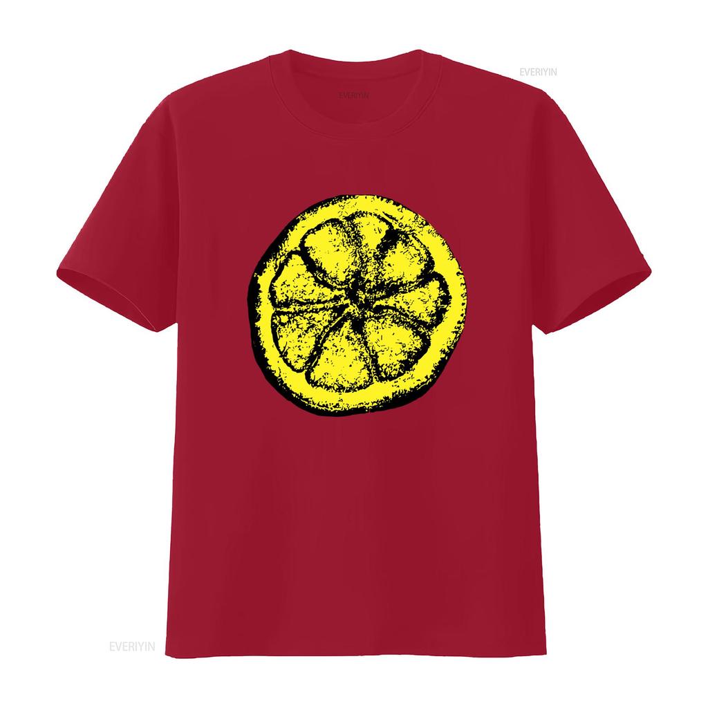 Vintage Style Stone Roses Lemon T Shirt for Men and Women Vintage Washed Soft Comfortable Slightly Homme Breathable Streetwear