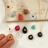 Doreen Box 1pc Multicolor Natural Stone Brass Charms Cubic Zirconia Geometric Pendants Diy Necklace Making for Women Jewelry