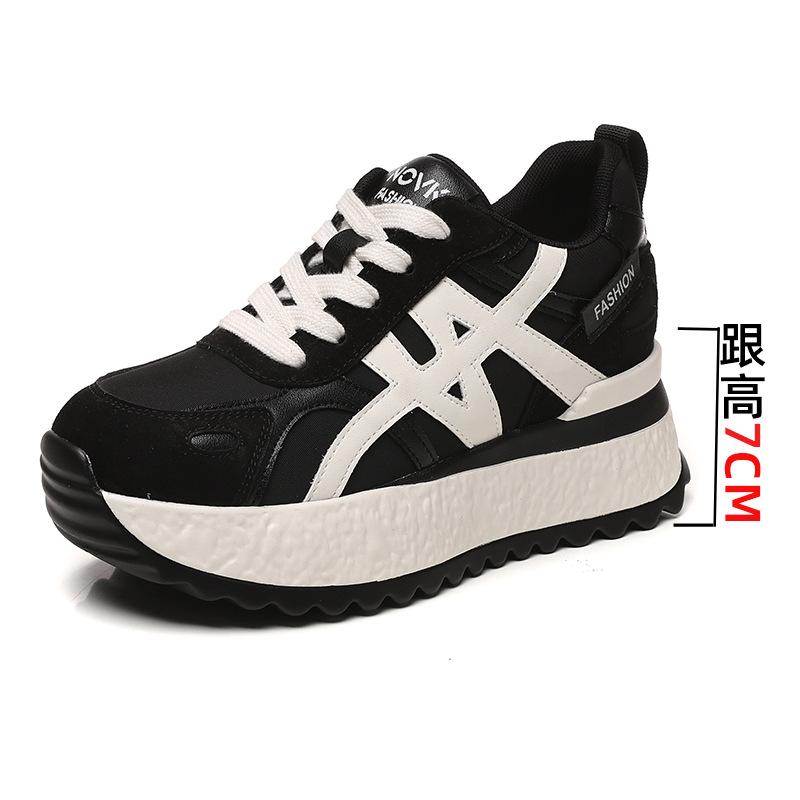 

Thick-soled Forrest Gump shoes 2025 autumn and winter new versatile fashion explosive lightweight leather casual sports shoes for women 40