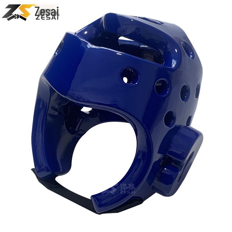 Universal Taekwondo Helmet NBR Foam One-Piece Competition Training Head Guard In Red/Blue