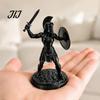 Detailed Muscle Armor Figurine 3D Printed Female Gladiator Statue, Spartan Woman Warrior with Collectible Statue Shield, Historical Desktop