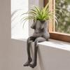 Creative Furniture Flower Pot, Cute Resin Planters, Funny Leg Shape Garden Figurines Planter for Home Lawn Yard Outside Decor