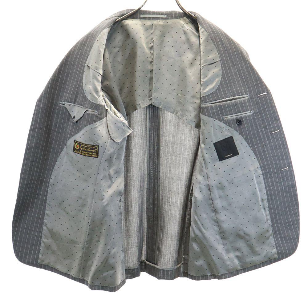 VISARUNO Made in Japan wool Striped Pattern suit Setup M Gray Men's Used