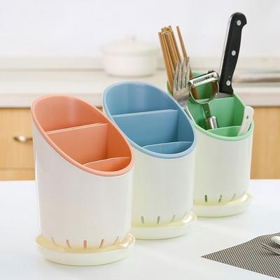 Removable Plastic Double-layer Drain Chopstick Holder, Spoon Storage Chopstick Cage, Kitchen Storage Rack, Chopstick Tube, Chopstick Cage