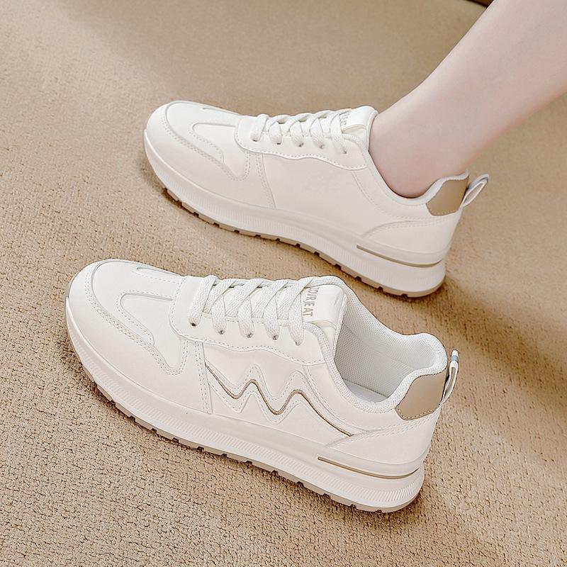 Кроссовки из мягкой кожи весна-осень новые дышащие беговые кроссовки мягкая подошва легкие повседневные туфли 35