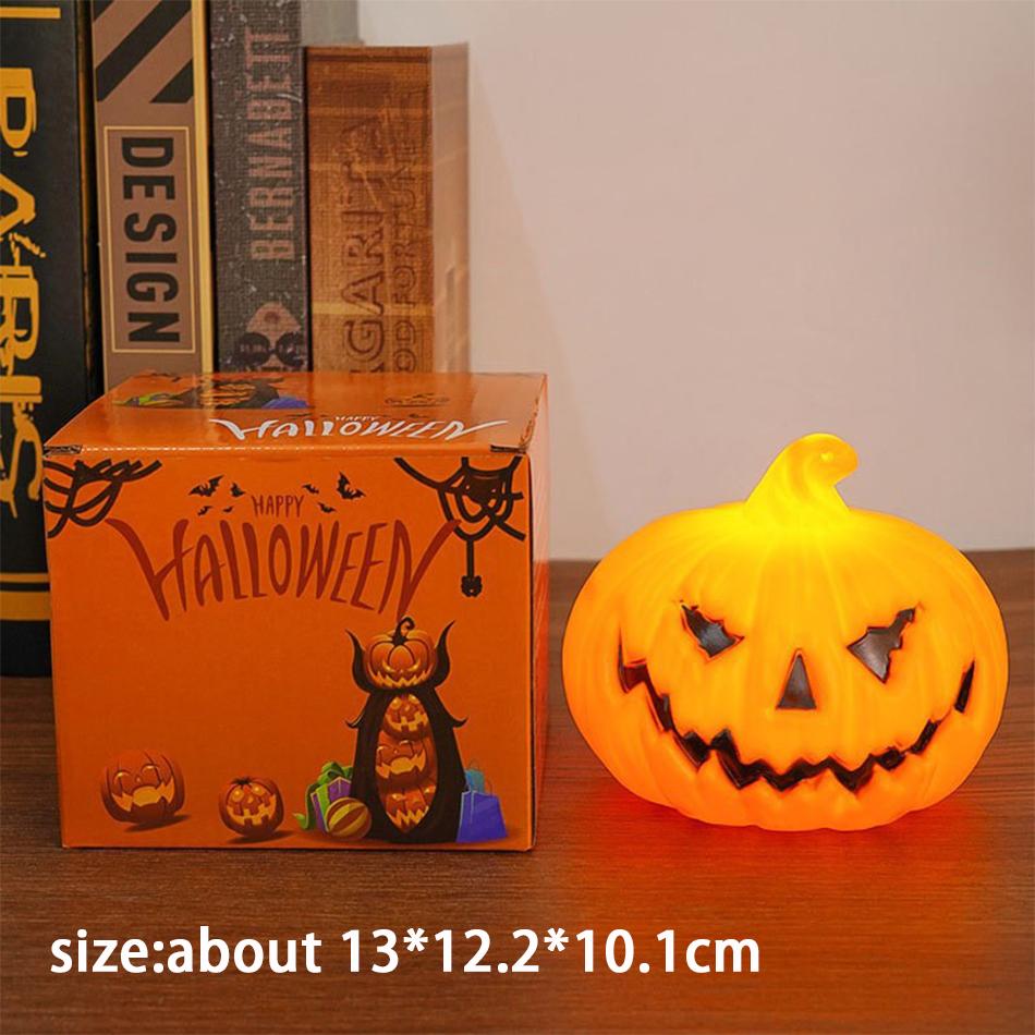 Halloween LEDpumpkin Lantern Light Home Decoration Candle Lamp Halloween Party Supplies Haunted House Horror Props Kids Gift