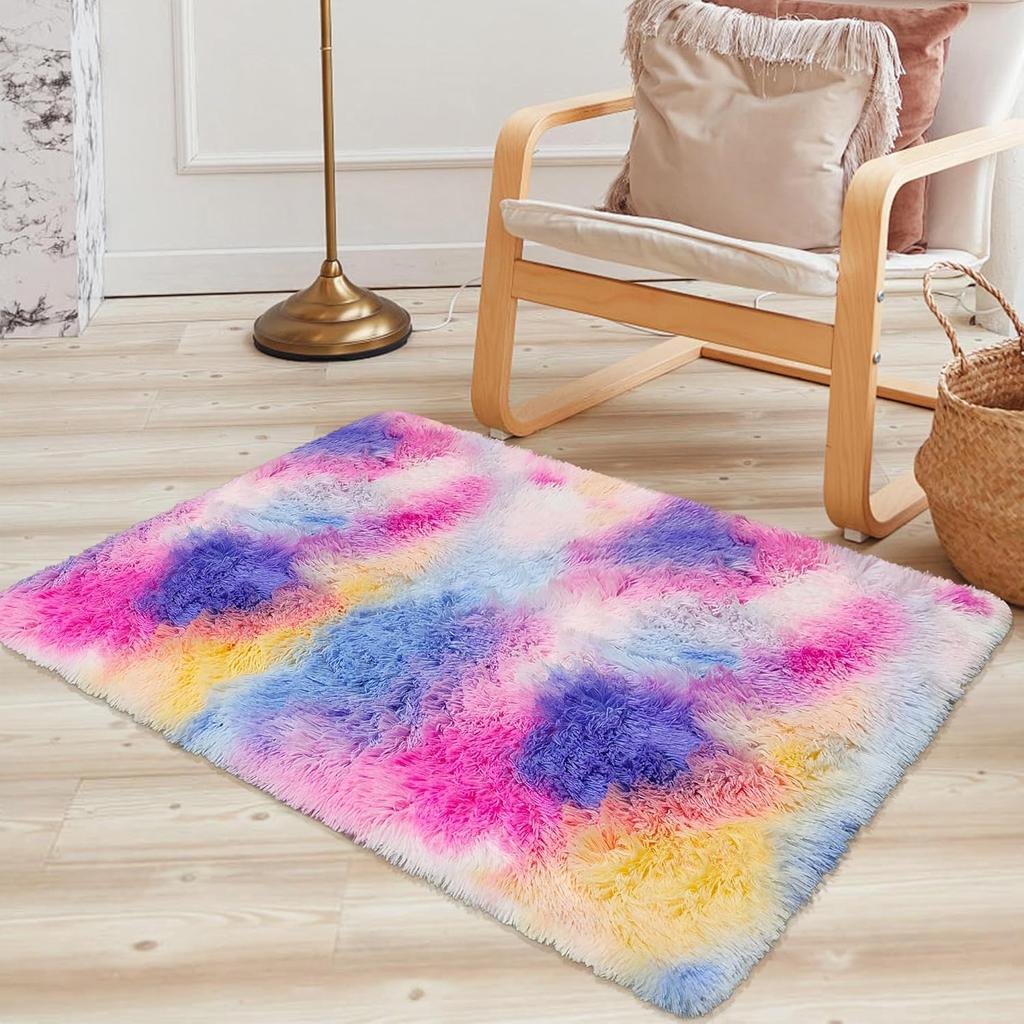 Silk Wool Bedside Rug Living Room Bedroom Baby Room Soft Home Decor Rug Washable Stain Resistant Floor Mat