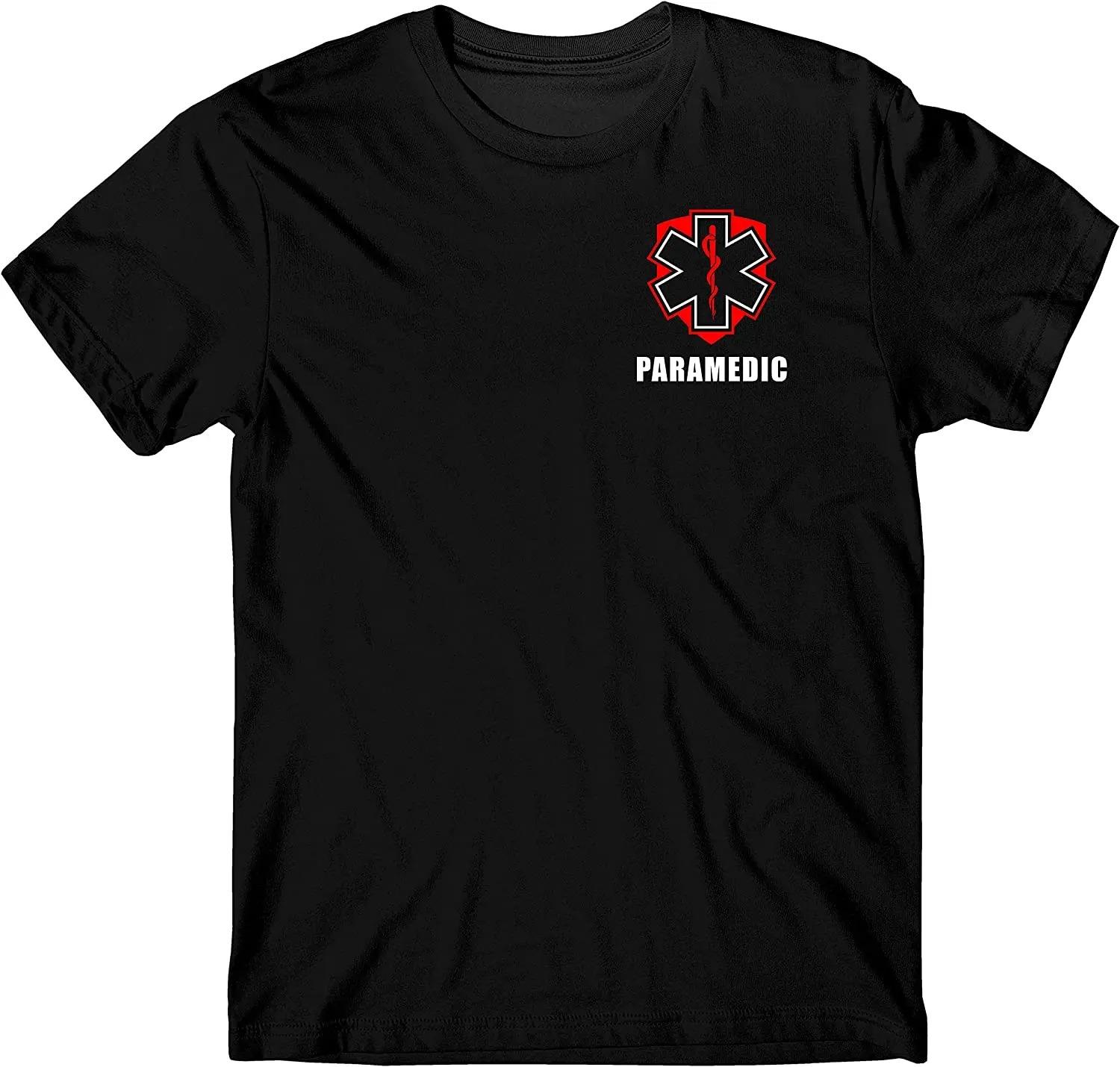 

2024 Paramedic T-Shirt, Front and Back Print Tee Shirt Men s 100% Cotton Casual T-shirts Loose Top Size S-3XL Mens Top 4XL
