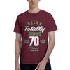 Awesome 70 Years Men T Shirt 70 Birthday Casual Tee Shirt Short Sleeve Round Neck Pure Cotton Classic Clothes TShirt