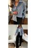2026 Fall/Winter Women's Long-Sleeve Striped Cardigan Jacket