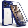 Case for iPhone 18 Pro Max, Transparent Rigid Shockproof Hybrid Protection Navy Blue
