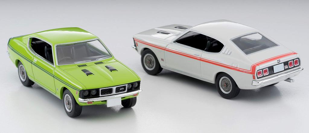 Tomytec Tomica Limited Vintage Neo Mitsubishi Colt Galant GTO MR 1970 Finished Model 1/64 LV-N204d Model, Yellow-Green,
