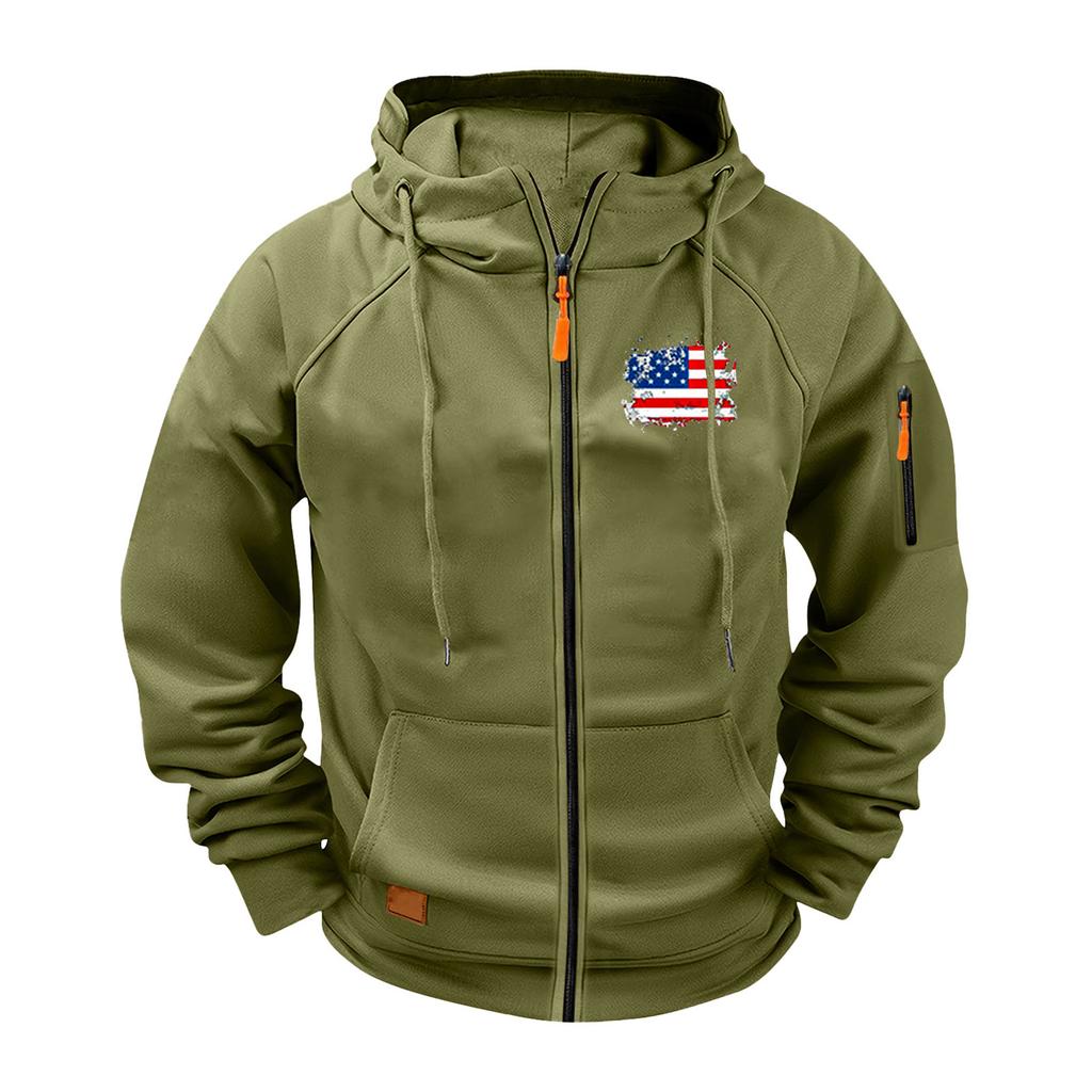 Pánský  Volnočasový  Dlouhý rukáv  Zip  Kapuce  Mikina s kapucí  Kabát  Kapuce