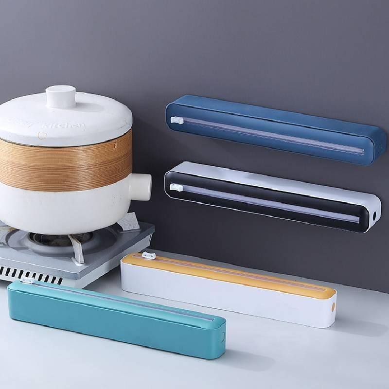 Kitchen Wrap Food Holder Wrap Dispenser Cling Film Dispenser Tin Foil Cutter