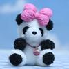 Adorable Cute Plush Panda Keychain Toy Soft Pp Cotton Stuffed Animal Decor