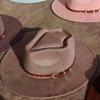Vegan Suede Arrow-shaped Cap Women's Hat with Variousaccessoriesmen'sfedora Distressed Suede Hat Bohemianstylehat Men'sstraw Hat
