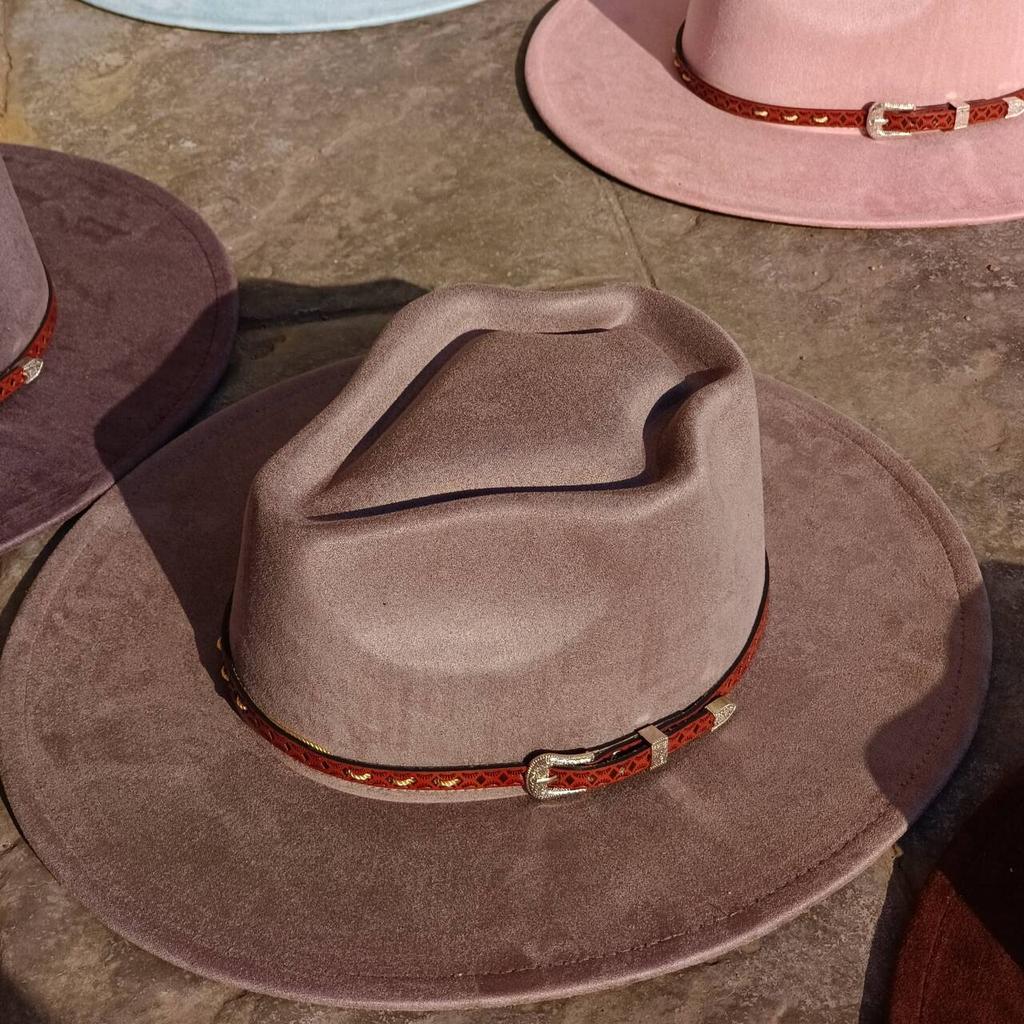 Vegan Suede Arrow-shaped Cap Women's Hat with Variousaccessoriesmen'sfedora Distressed Suede Hat Bohemianstylehat Men'sstraw Hat