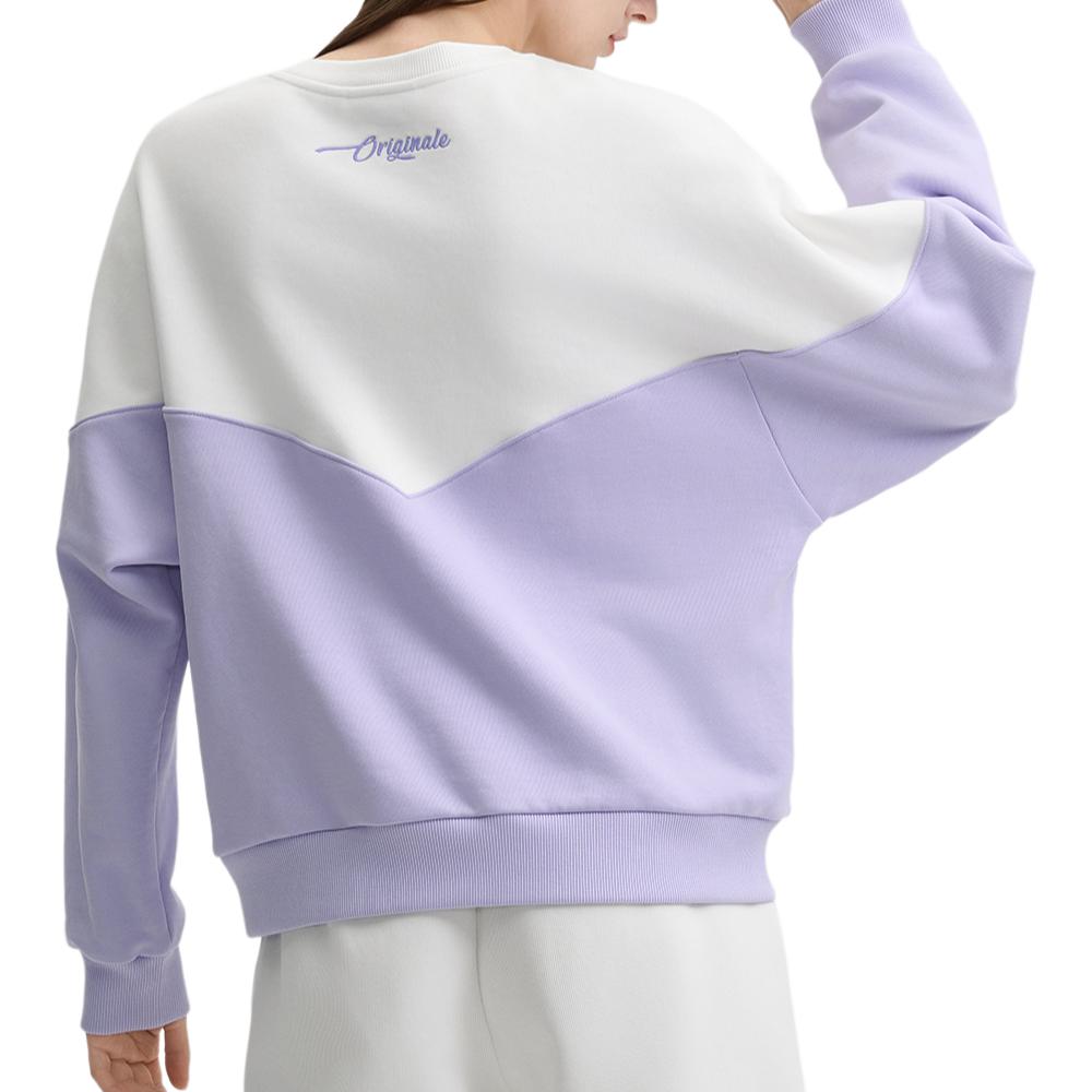 Fila Оригинальный пуловер с круглым вырезом в стиле колор-блок и комплект длинных брюк Женский комплект толстовки F11W449218F+F11W449606F