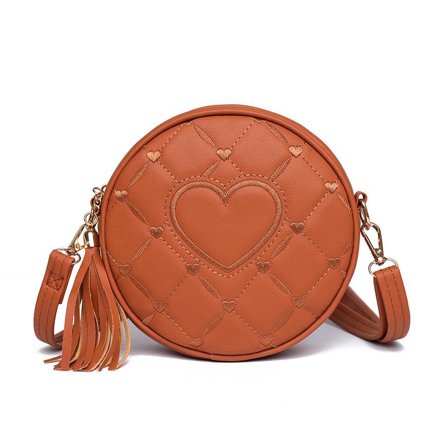 Kleine Ronde Tas Nieuwe Mini Dames Tas Modieuze Crossbody Tas Liefde Geborduurd Schoudertas Dames Tas