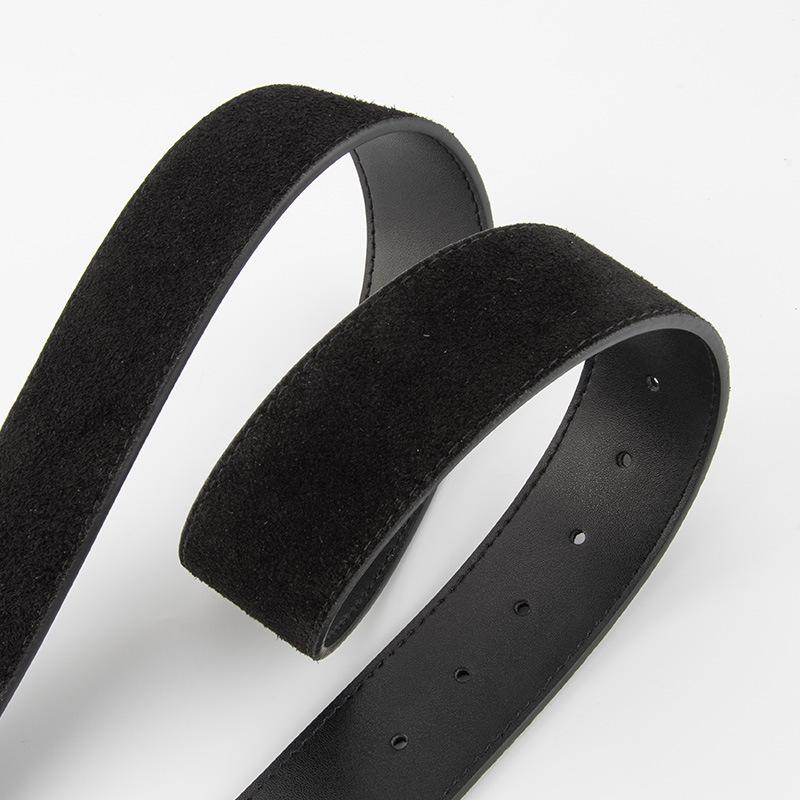 Irregular Retro Cowhide Suede Belt for Women Versatile Jeans Trousers Belt Genuine Leather Personalized Women's Belt