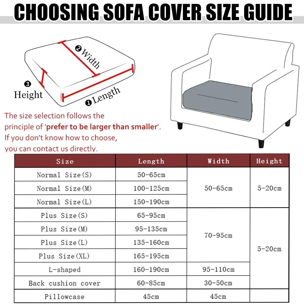Funda de Cojín para Sofá Jacquard Impermeable Color Sólido Elástica Fundas Deslizantes para Sofá Funda de Sofá Couch de Spandex Extraíble Sala de Estar Hogar