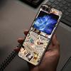 Capa Dura para Celular para Samsung Galaxy ZFlip5 Z Flip 7 6 5 4 3 ZFlip6 ZFlip3 ZFlip4 ZFlip7 FE One Piece Capitão Luffy