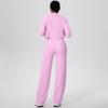 Women's High-Waisted Yoga Set: I-Beam Vest, Wide-Leg Pants, Skin-Friendly Sports Zipper Jacket