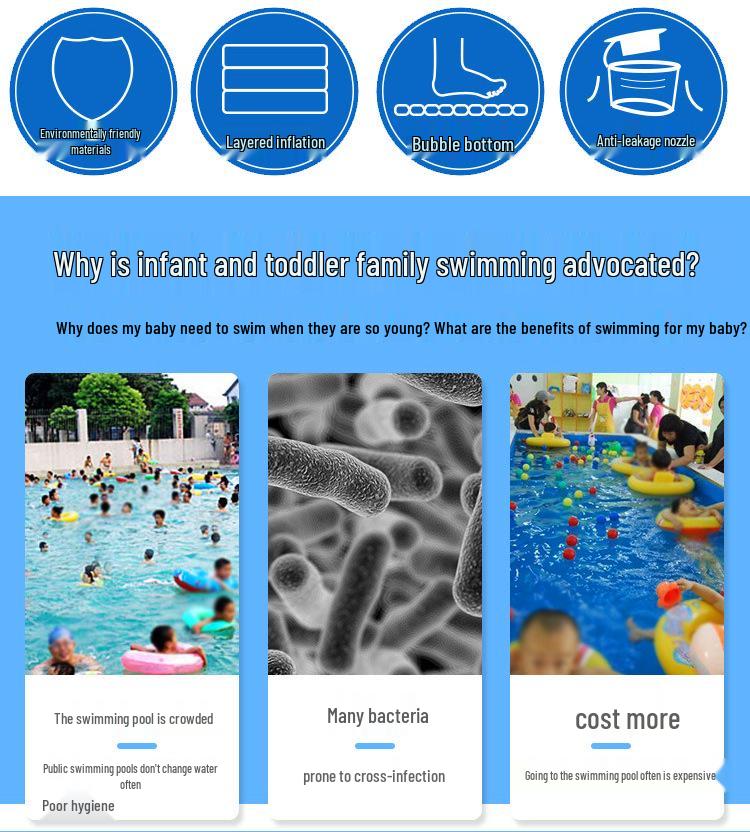 Inflatable PVC Family Swimming Pool - Thickened Outdoor Children's Pool