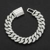 Hip Hop Bracelet 15mm Mixed Set T Square Zircon Cuban Chain Men's Niche Bracelet