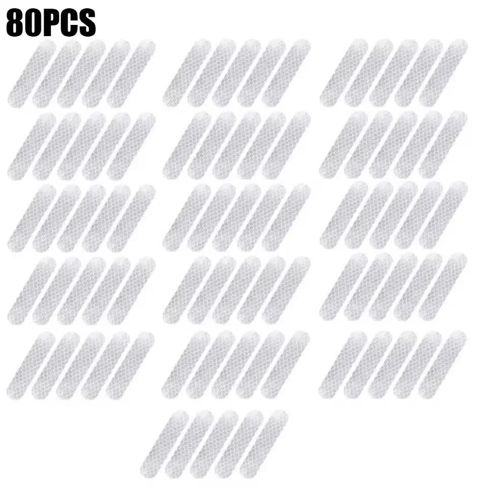 80-10PC Universal Safety Warning Reflective Stickers for Car Helmet Reflect All Light Sources Motorcycle Helmet Stickers for Car