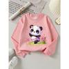 European sizes Kids' Casual Printed Round Neck Pullover, Kids' Fashion Round Neck Sweatshirt with Adorable Animal Prints,  Casual Comfortable
