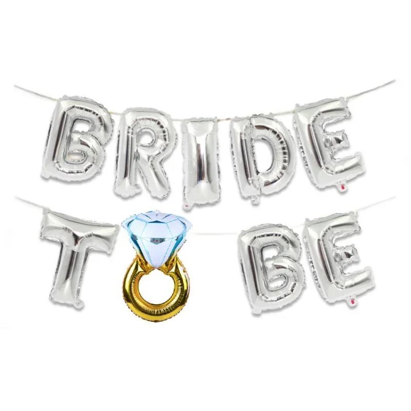 16Inch Bride To Be Balloon Wedding Decorations Rose Gold Silver Bride Letters Foil Ballon Bridal Shower Bachelor Party Supplies
