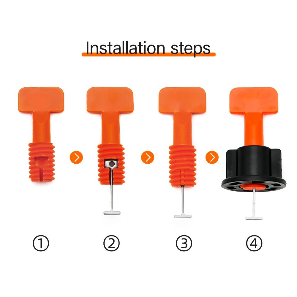 11Pcs Floor Tile Leveling System Clips Spacers Porcelain Ceramic Leveler Kit For Tile Laying Wall Fixing Construction AbouTool