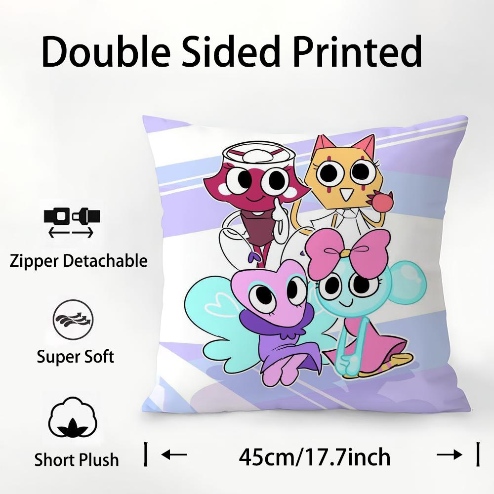 Game D-Dandys World Pillow Case Plush Fabric Soft Double Sided Print Sofa Cushion Cover Throw Pillow Covers