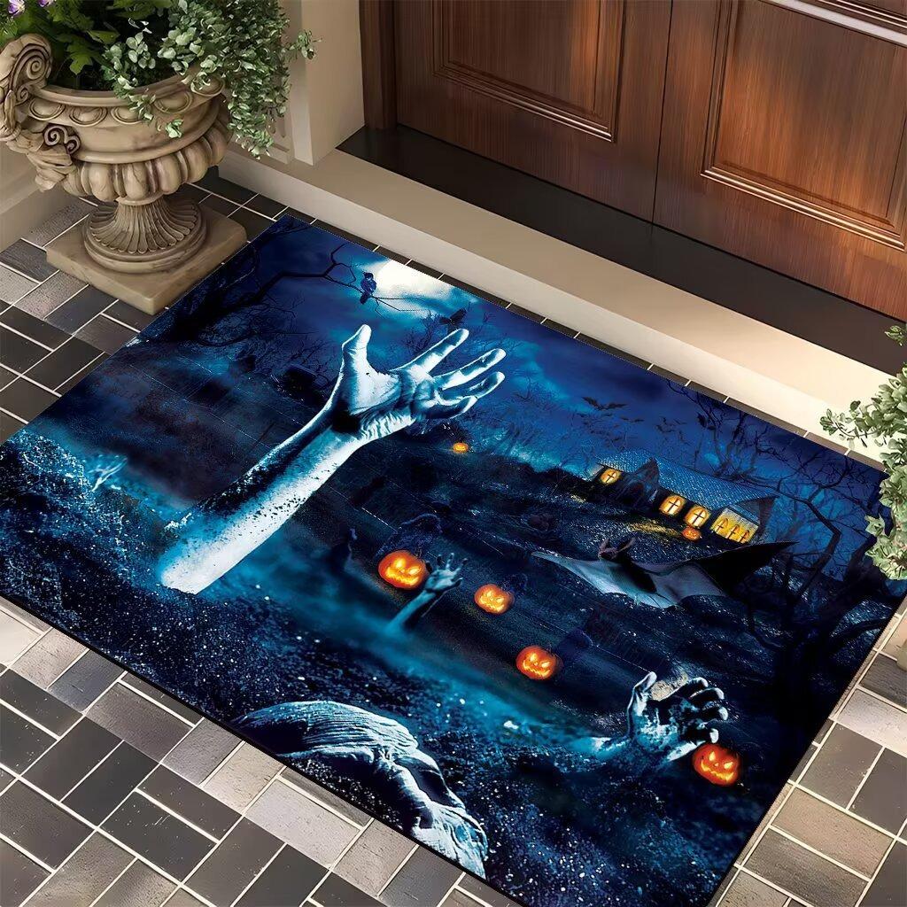 Halloween Themed Doormat Non-Slip Bedroom Kitchen Bathroom Entracne Rugs Living Room Washable Carpet