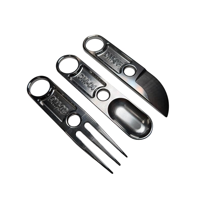

[Made in Japan] Stainless steel outdoor cutlery set spanner type knife/spoon/fork mechanical design lightweight and compact multifunctional tableware