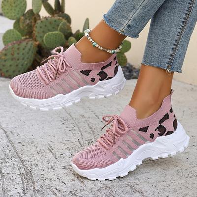 Shoes Women's Summer Fashion Hot-selling New Mesh Breathable Leopard Print Sports Shoes New Casual Women's Shoes