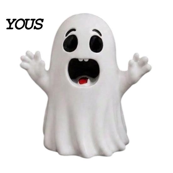 Decorative Figurines for Shelf Halloween Cute Ghost Figurine, Small Red Heart Pumpkin Bucket Statue, Funny Statue Resin Ornament Home Table