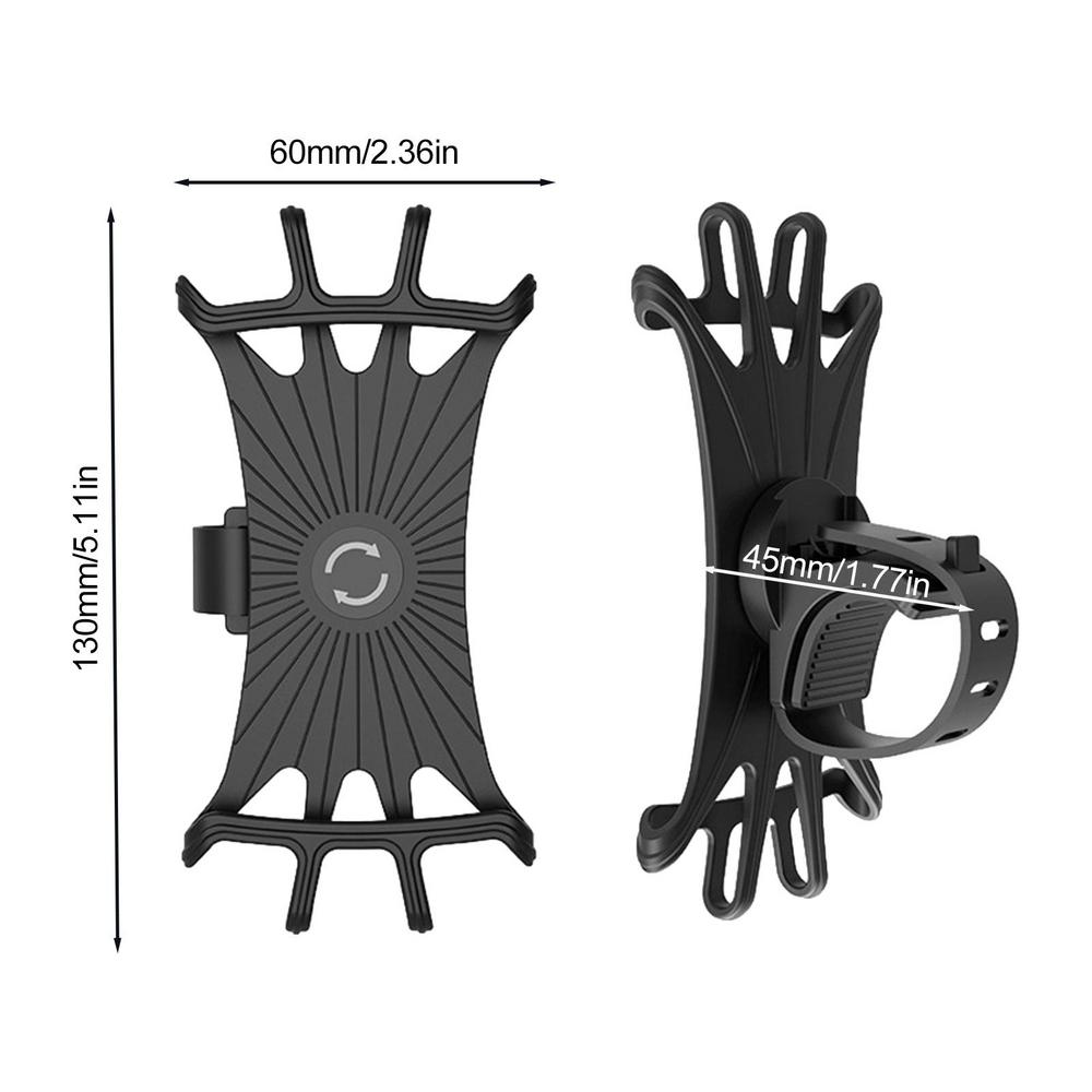 Universal Bicycle Mobile Phone Holder Rotating Silicone Bicycle Phone Holder Motorcycle Handlebar Stand MTB Bike Phone Bracket