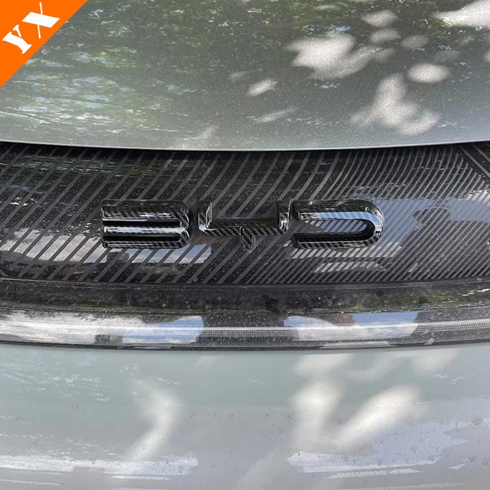 Carbon Sticker Frame For BYD EA1 Atto 3 2 1 Dolphin EV Han EV Accessories Car Front Machine Cover Logo Cover Decor Anti Scratch